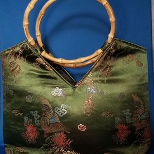 Jade green Asian inspired handbag